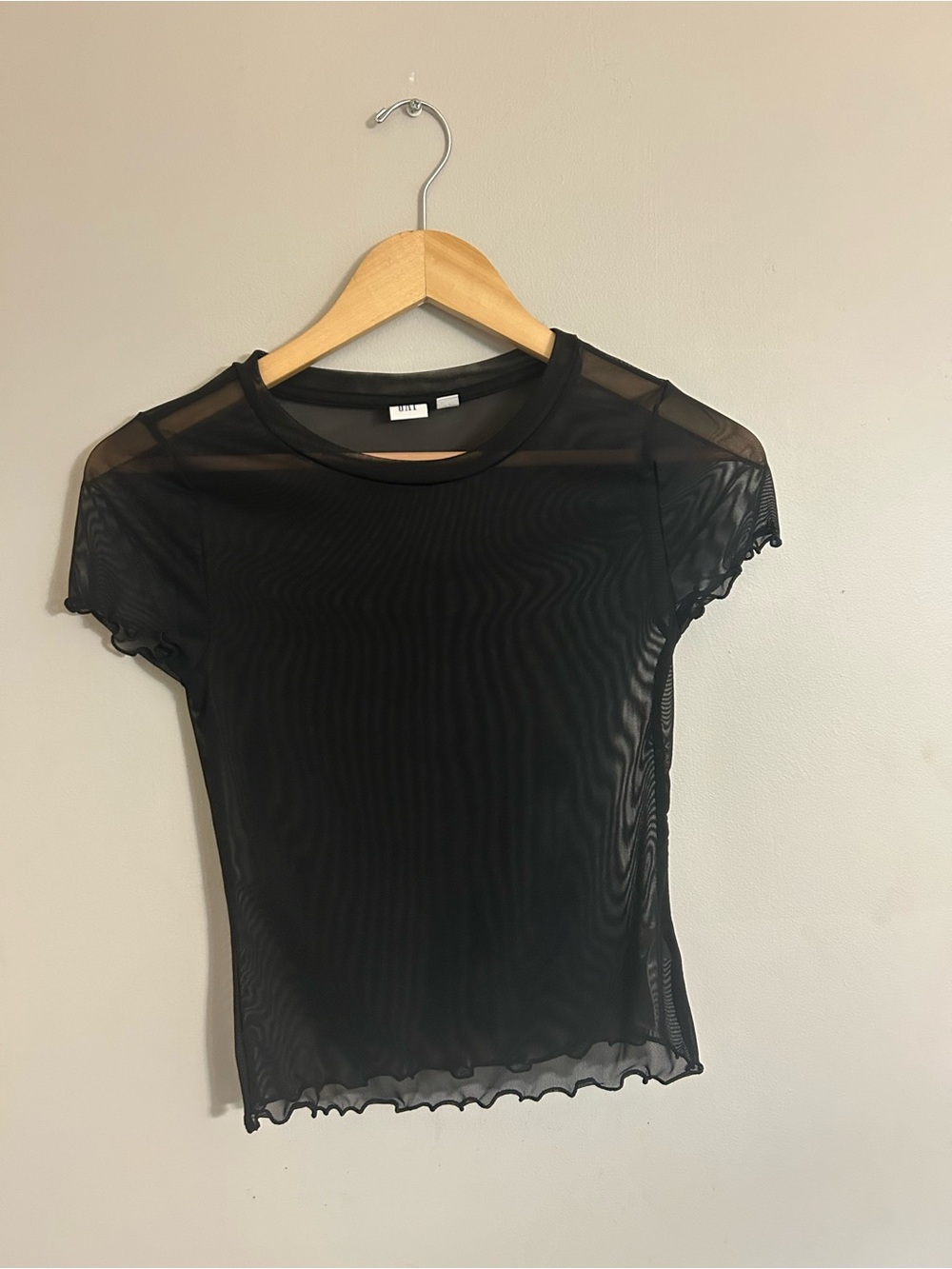 GAP Black Sheer Mesh Short Sleeve Tee